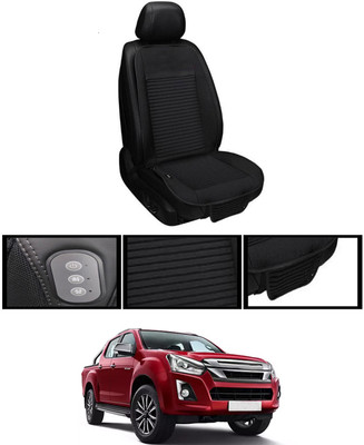MSNP Leather Seating Pad For  Isuzu Universal For Car(Front seats, Black Seat Black)