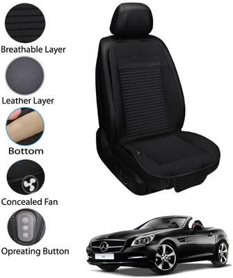 AYW Leather Seating Pad For  Mercedes Benz Universal For Car(Front Seat Black)
