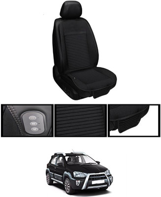 MSNP Leather Seating Pad For  Maruti Suzuki Esteem(Front seats, Black Seat Black)