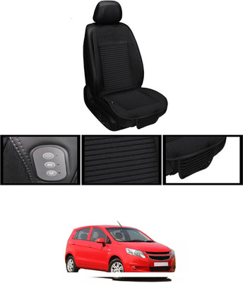 RKPSP Leather Seating Pad For  Chevrolet Sail UVA(Front, Back Black)