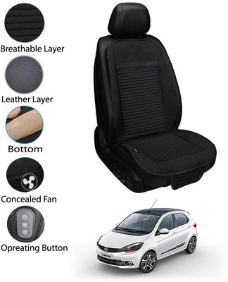 AYW Leather Seating Pad For  Tata Universal For Car(Front Seat Black)