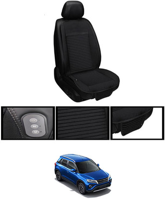 MSNP Leather Seating Pad For  Toyota Universal For Car(Front seats, Black Seat Black)