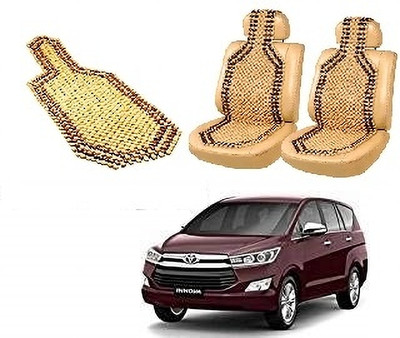 ROSHNEER ENTERPRISES Wooden Bead Seating Pad For  Toyota 1 Series(CRYSTA 2016-2022 Beige)