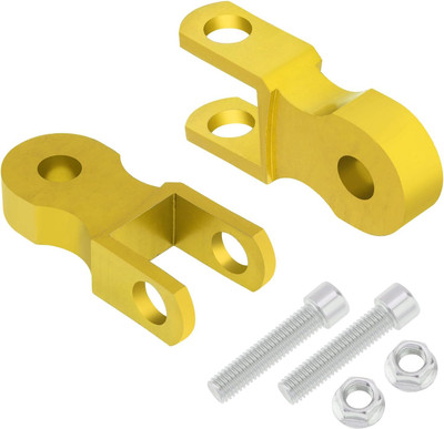 carempire Motorcycle Rear Shock Riser Height Extension Shock Absorber With Screws (Gold) Shock Absorber(Motorbike)