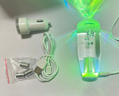 Auto MT Multicolor 1OCM LED Crystal Gear Stick Shifter Knob Transparent Bubble Car Flywheel