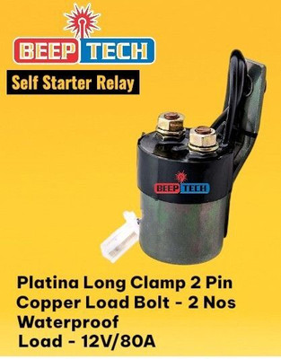 BEEPTECH Self Starter Relay Platina/UG4/CT-100 2PIN Vehicle Starter Motor