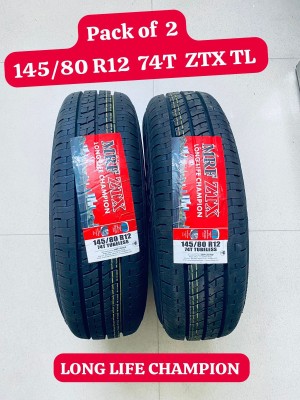 MRF ZTX 4 Wheeler Tyre(145/80 R12 74T ( SET OF 2) TUBELESS CAR TYRE ( SET OF 2), Tube Less)