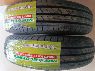 MRF 165/80R14 85T ECOTRED TUBELESS TYRE SET OF 2 TYRE 4 Wheeler Tyre(165/80R14, Tube Less)