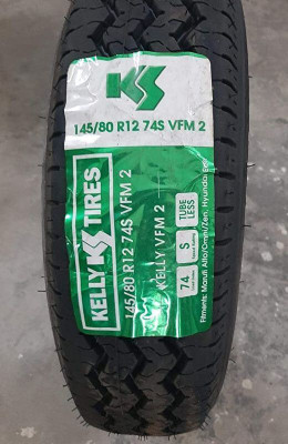 Goodyear with Doorstep Installation KELLY 145/80 R12 VFM 2 74S TUBELESS TYRE 4 Wheeler Tyre(145/80 R12, Tube Less)