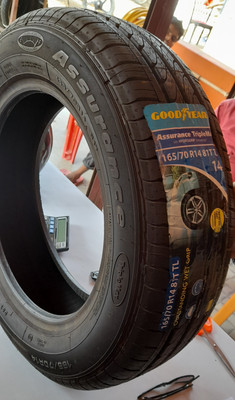 GOOD YEAR AssuranceTriplemax 4 Wheeler Tyre(165/70R14, Tube Less)