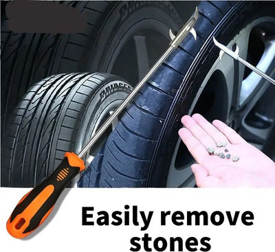 AirSoft Car Tyre Cleaning Hook Groove Broken Stones Remover Auto Tyre Vehicle Protector Vehicle Tool Kit
