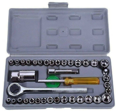 Veerox VEEROX 40pcs Socket Wrench Tool Set for Car, Bike & Home Repair Kit Combination Screwdriver Set(Pack of 1)