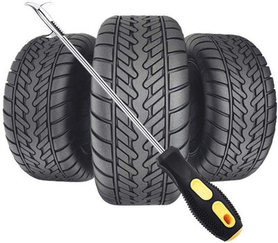 Bhajan 2 in 1 Car Tire Stone Cleaning Hook, Remover Tire Groove Stones Removing Tool Vehicle Tool Kit