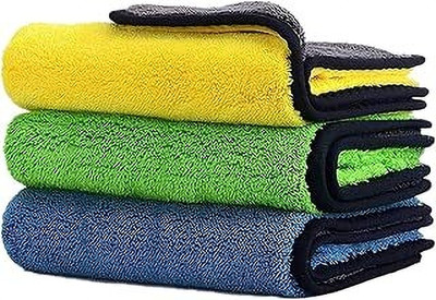 PAVITYAKSH Microfiber Vehicle Washing  Cloth(Pack Of 3, 600 GSM)