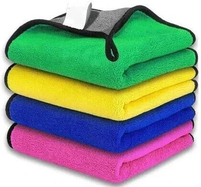 Airmate Fabric Vehicle Washing  Cloth(Pack Of 4, 600 GSM)