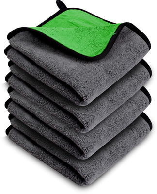 Spotview Microfiber Vehicle Washing  Cloth(Pack Of 4, 800 GSM)