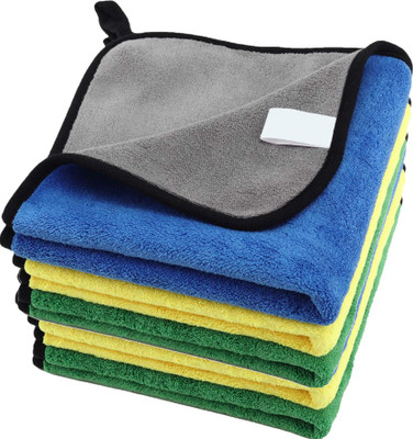 Auto Hub Microfiber Vehicle Washing  Cloth(Pack Of 5, 800 GSM)