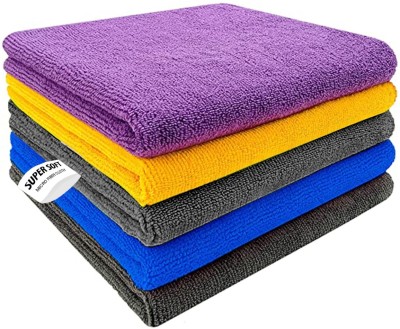 AutoClean Microfiber Vehicle Washing  Cloth(Pack Of 5, 350 GSM)