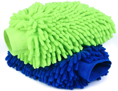 carfrill Microfiber Vehicle Washing  Washing Mitt Hand Glove(Pack Of 2)