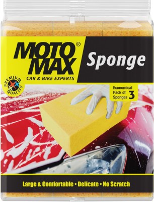 Motomax Multipurpose Sponge for Washing Cars, Bikes, Kitchen Surfaces, Pack Of 3 Polyester Vehicle Washing  Sponge(Pack Of 3)