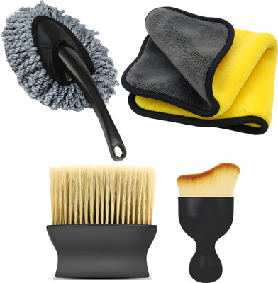 FUELBYTE Microfiber Vehicle Washing  Brush(Pack Of 4, 800 GSM)