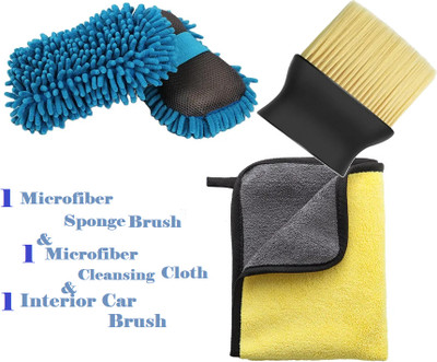 AirSoft Microfiber Vehicle Washing  Sponge(Pack Of 3)