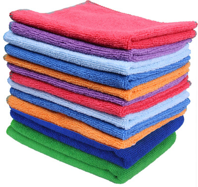 Sheen Microfiber Vehicle Washing  Cloth(Pack Of 12, 300 GSM)