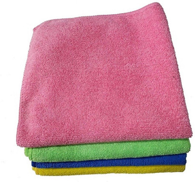Shinecare Microfiber Vehicle Washing  Cloth(Pack Of 4, 280 GSM)