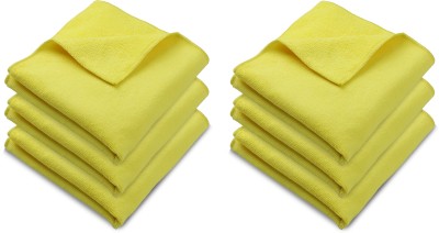 Robustt Microfiber Vehicle Washing  Cloth(Pack Of 6, 350 GSM)