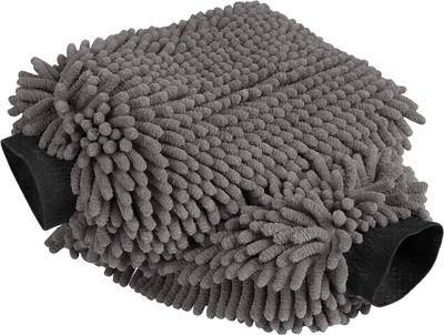 MOCKHE Microfiber Vehicle Washing  Washing Mitt Hand Glove(Pack Of 2, 1700 GSM)