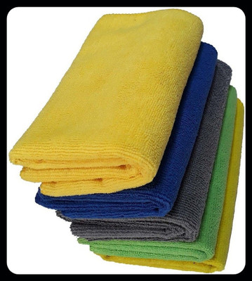 kvhub Microfiber Vehicle Washing  Cloth(Pack Of 5)