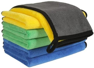 EHAWKER Microfiber Vehicle Washing  Cloth(Pack Of 4, 650 GSM)