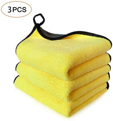 Campark Microfiber Vehicle Washing  Cloth(Pack Of 3, 800 GSM)
