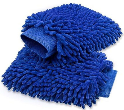 Amcare Microfiber Vehicle Washing  Washing Mitt Hand Glove(Pack Of 2, 1700 GSM)