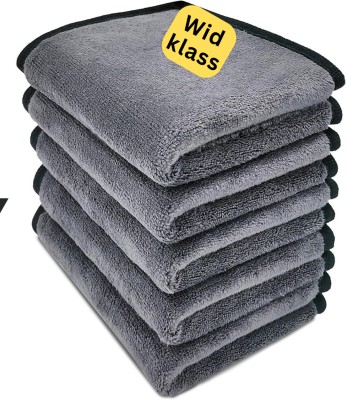 WIDKLASS Microfiber Vehicle Washing  Cloth(Pack Of 5, 350 GSM)