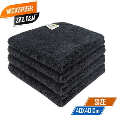 SOFTSPUN Microfiber Vehicle Washing  Cloth(Pack Of 4)