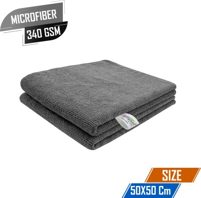 SOFTSPUN Microfiber Vehicle Washing  Cloth(Pack Of 2, 340 GSM)