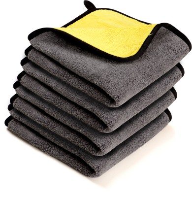 Robustt Microfiber Vehicle Washing  Cloth(Pack Of 4, 800 GSM)