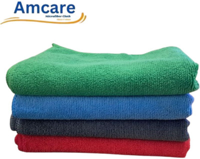 Amcare Microfiber Vehicle Washing  Cloth(Pack Of 4, 340 GSM)