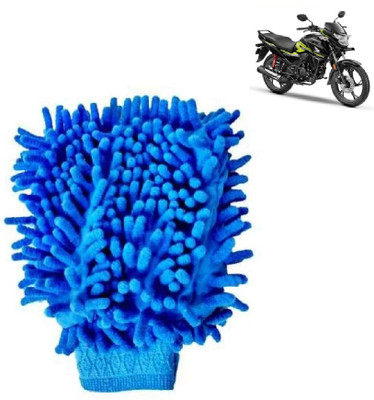 QinPin Microfiber Vehicle Washing  Hand Glove(Pack Of 1, 100 GSM)