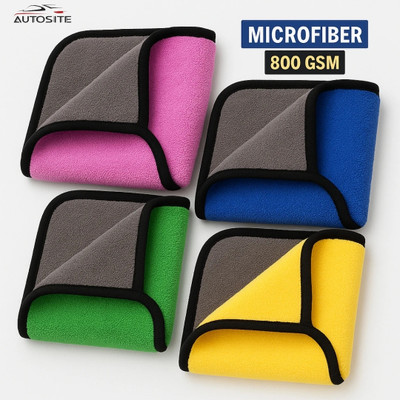 AUTOSITE Microfiber Vehicle Washing  Cloth(Pack Of 4, 800 GSM)