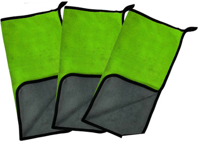 CRYSTALFRESH Microfiber Vehicle Washing  Cloth(Pack Of 3, 550 GSM)