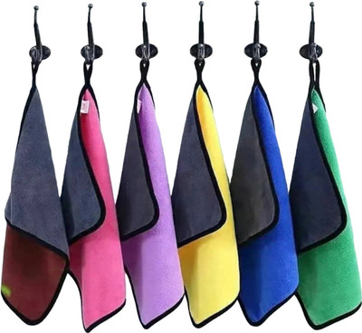 Neekshaa Microfiber Vehicle Washing  Cloth(Pack Of 6, 800 GSM)