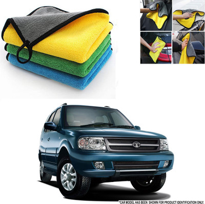 ROYAL AUTO MART Microfiber Vehicle Washing  Cloth(Pack Of 3, 500 GSM)