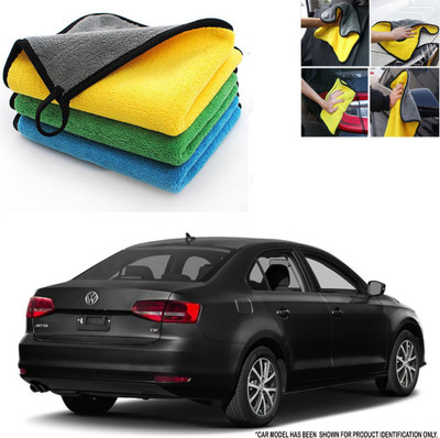 ROYAL AUTO MART Microfiber Vehicle Washing  Cloth(Pack Of 3, 500 GSM)