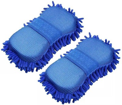 OKTIC Microfiber Vehicle Washing  Sponge(Pack Of 2)