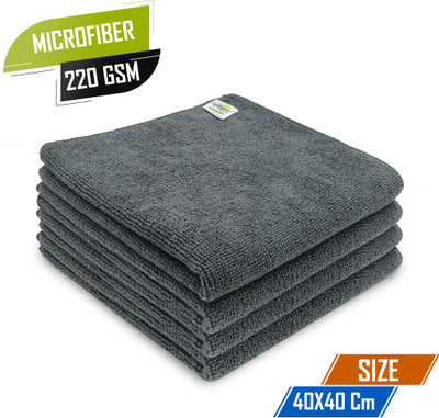 SOFTSPUN Microfiber Vehicle Washing  Cloth(Pack Of 3, 220 GSM)