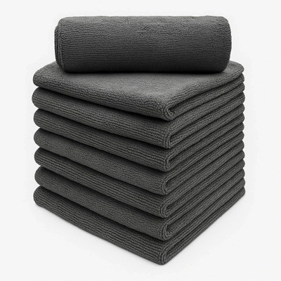 GROOMMM Microfiber Vehicle Washing  Cloth(Pack Of 8, 250 GSM)