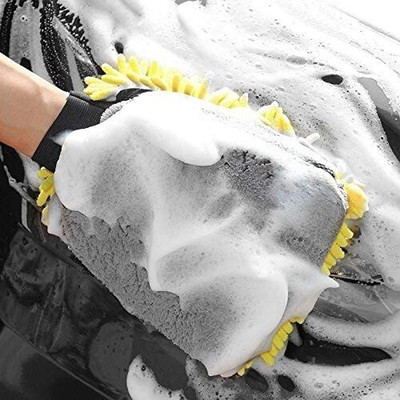 Fitaza Microfiber Vehicle Washing  Hand Glove(Pack Of 1, 800 GSM)