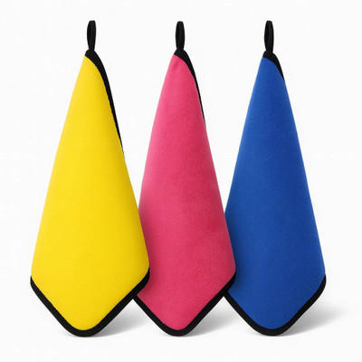 Mikku Fabric Vehicle Washing  Cloth(Pack Of 3, 500 GSM)